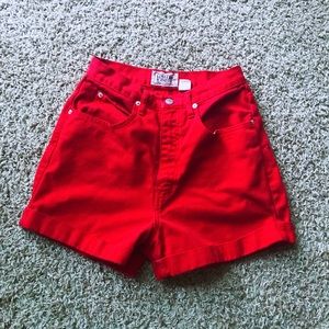 Limited red shorts